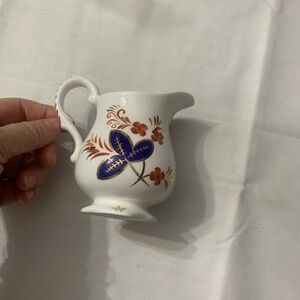 Floral White Ceramic Pitcher